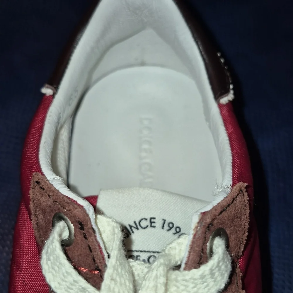 Dolce&Gabbana Red Suede&leatherlow Profile Trainers Mens sz.6.5= 8.5wmn (#1741)